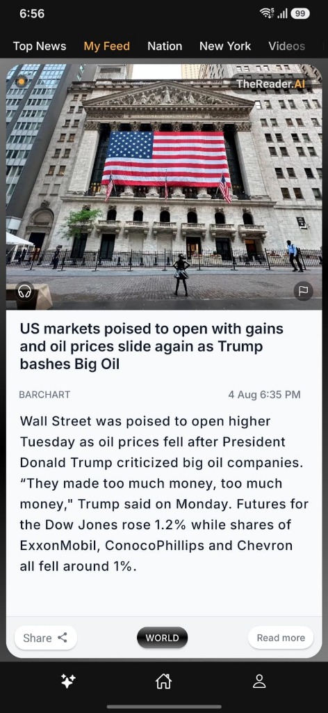 TheReader.AI USA App Screen